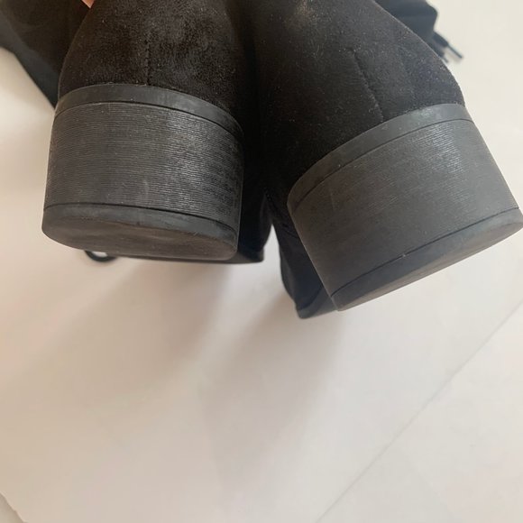 Madden Girl Over The Knee Black Suede Boots Size 9 - Picture 6 of 6